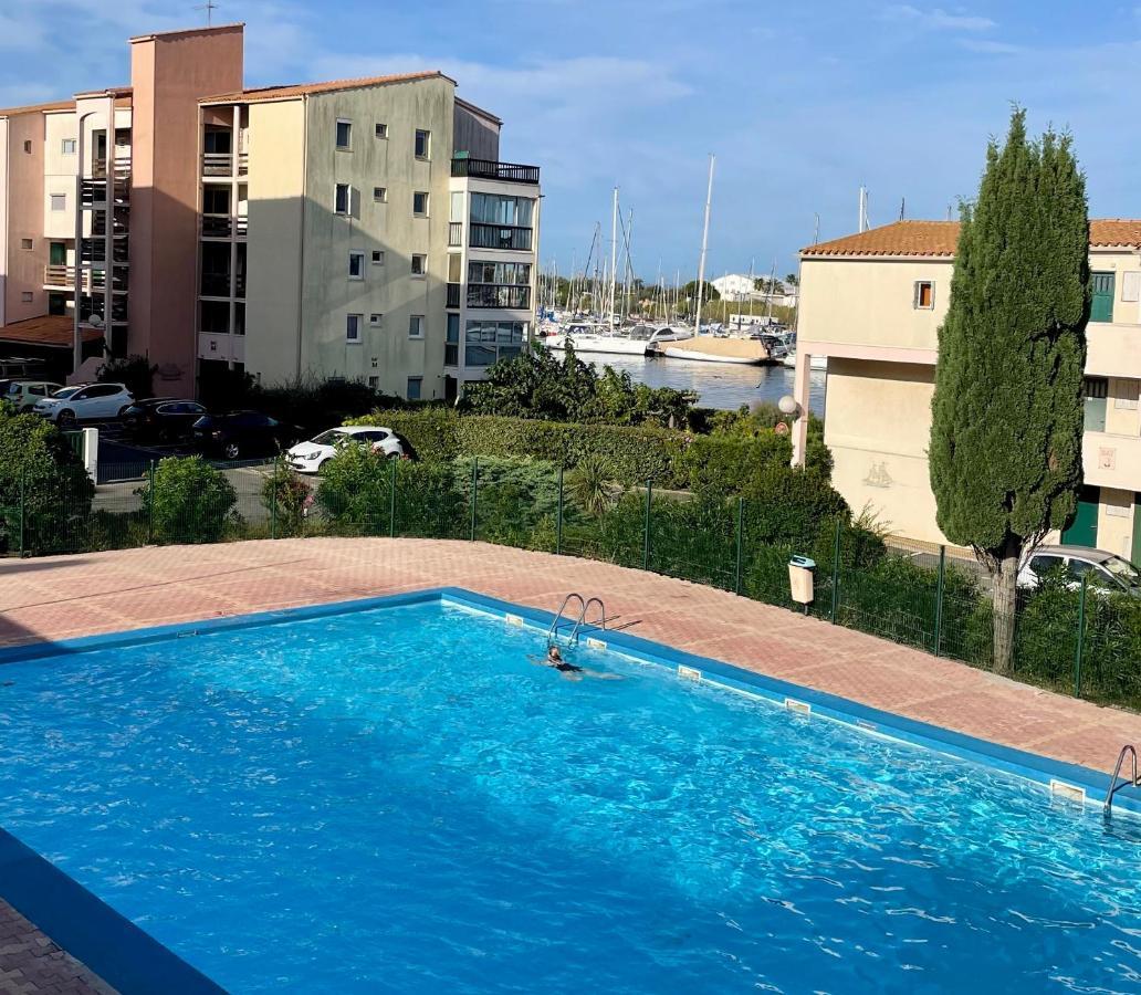 Studio Face A La Mer 4 Couchages - Gratuits Piscine Tennis Et Un Parking Prive Rare Et Tres Utile - Vue Magnifique Sur La Mer - Agreable En Toutes Saisons Ile Des Pecheurs - La Brigantine - Emplacement Et Vue Rares Au Cap D'Agde Kültér fotó